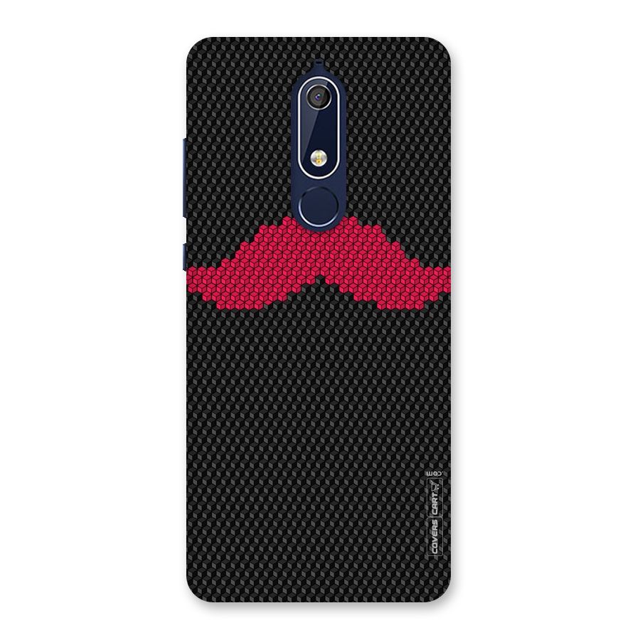 Pink Moustache Back Case for Nokia 5.1