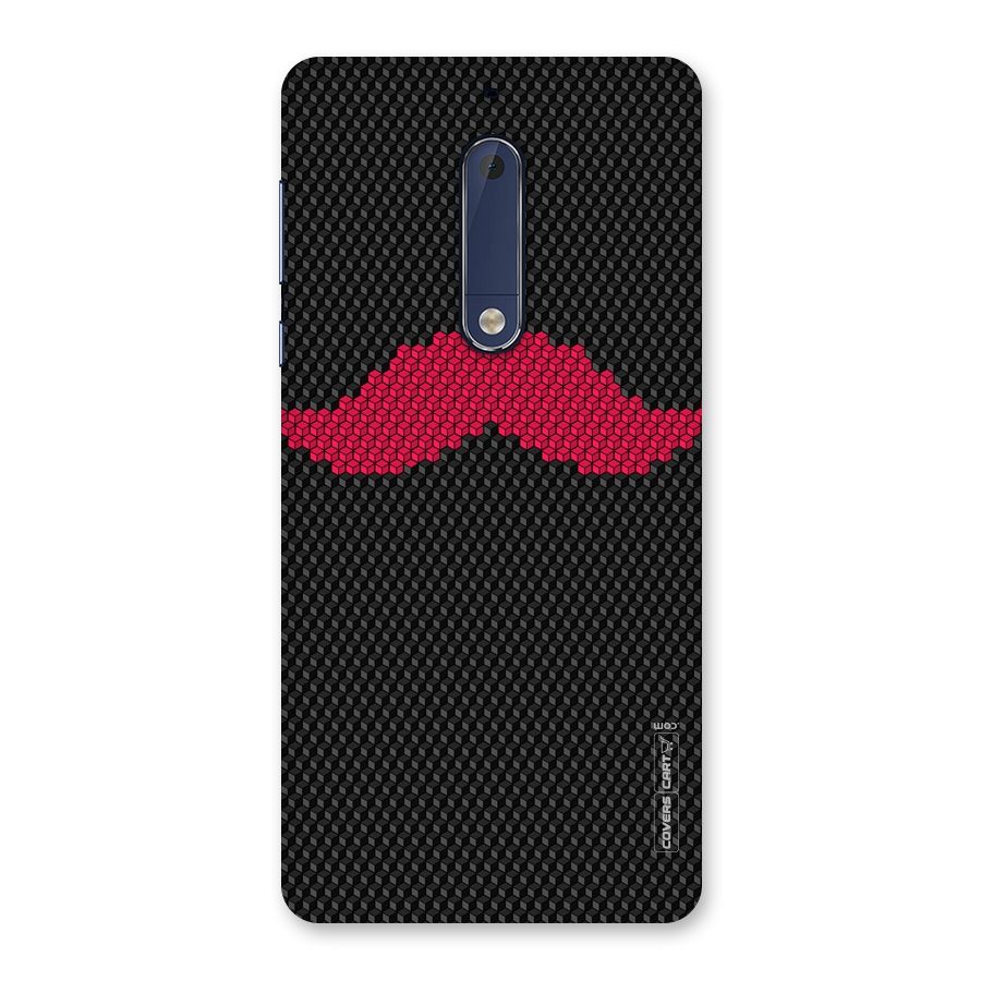 Pink Moustache Back Case for Nokia 5