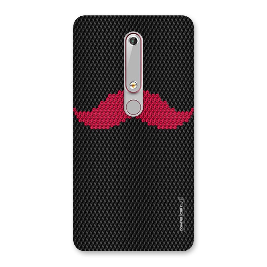 Pink Moustache Back Case for Nokia 6.1