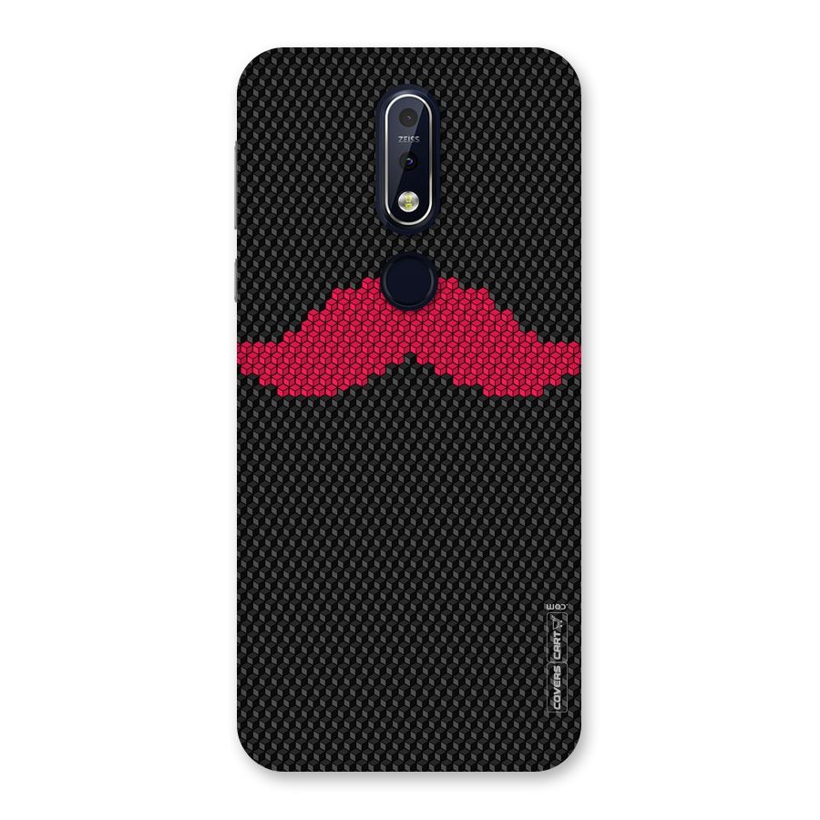 Pink Moustache Back Case for Nokia 7.1