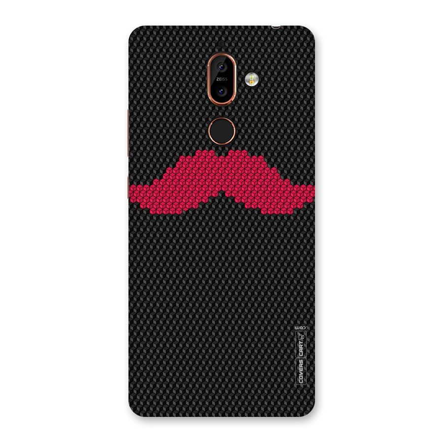 Pink Moustache Back Case for Nokia 7 Plus