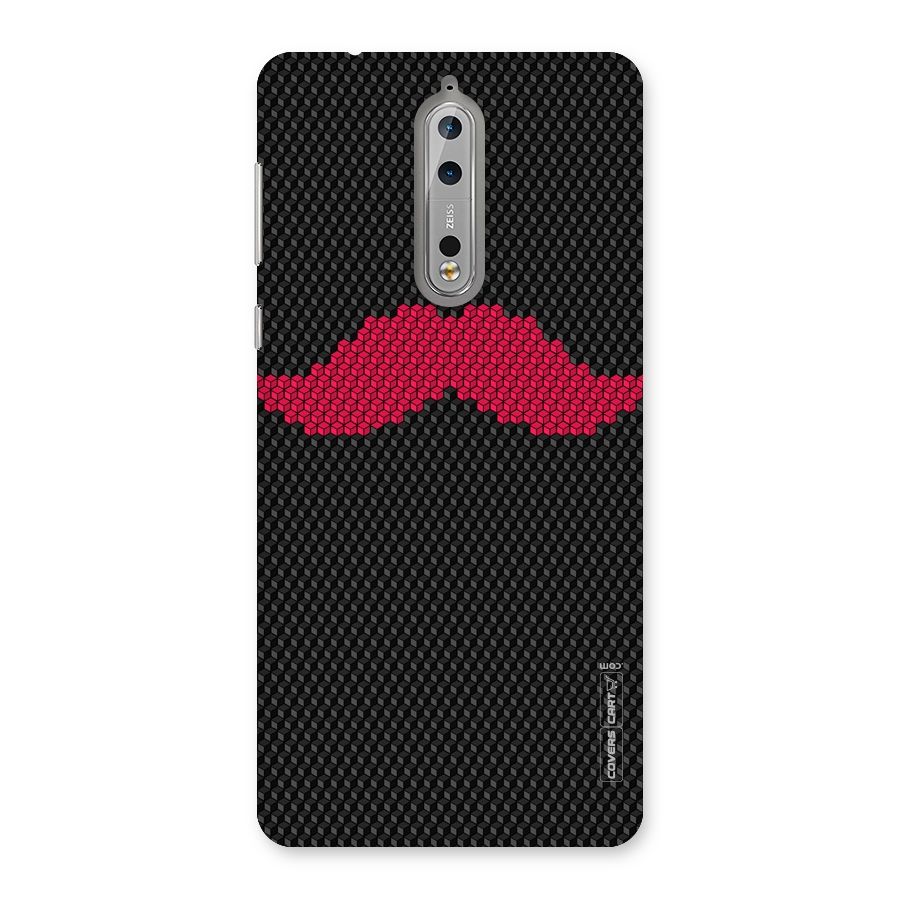 Pink Moustache Back Case for Nokia 8