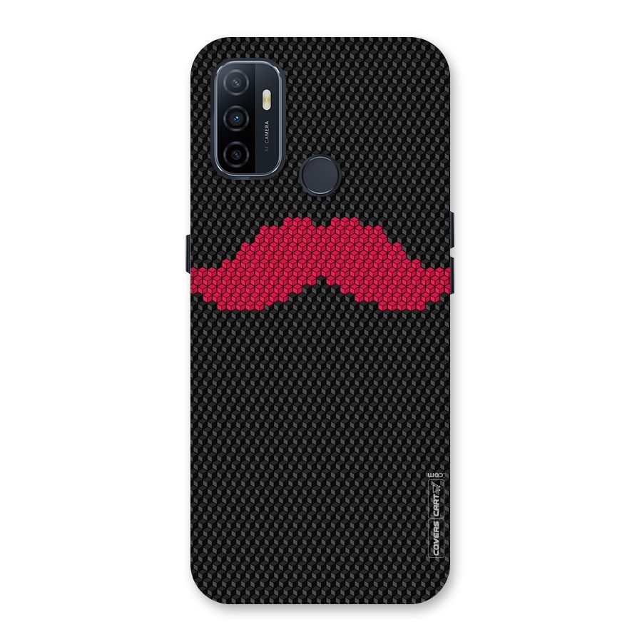 Pink Moustache Back Case for Oppo A32
