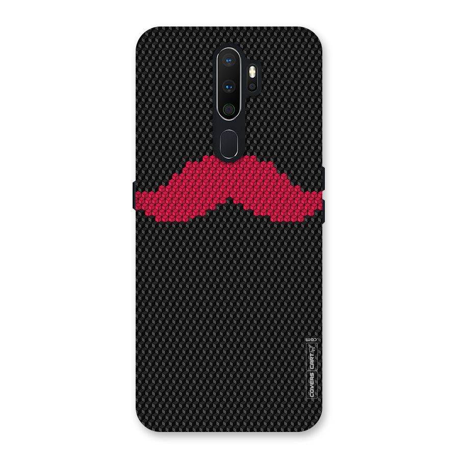 Pink Moustache Back Case for Oppo A5 (2020)