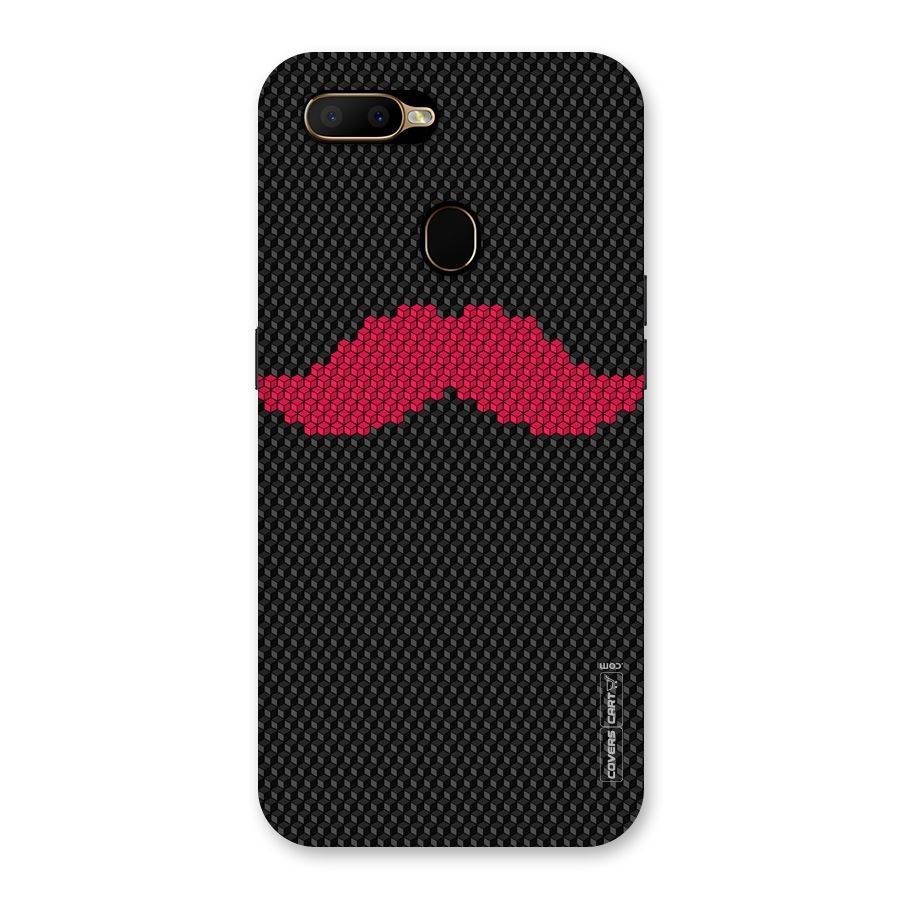 Pink Moustache Back Case for Oppo A5s