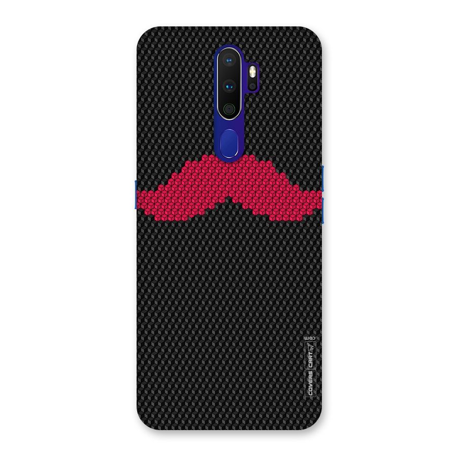 Pink Moustache Back Case for Oppo A9 (2020)