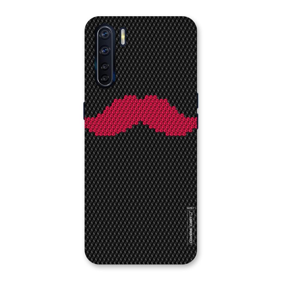 Pink Moustache Back Case for Oppo F15