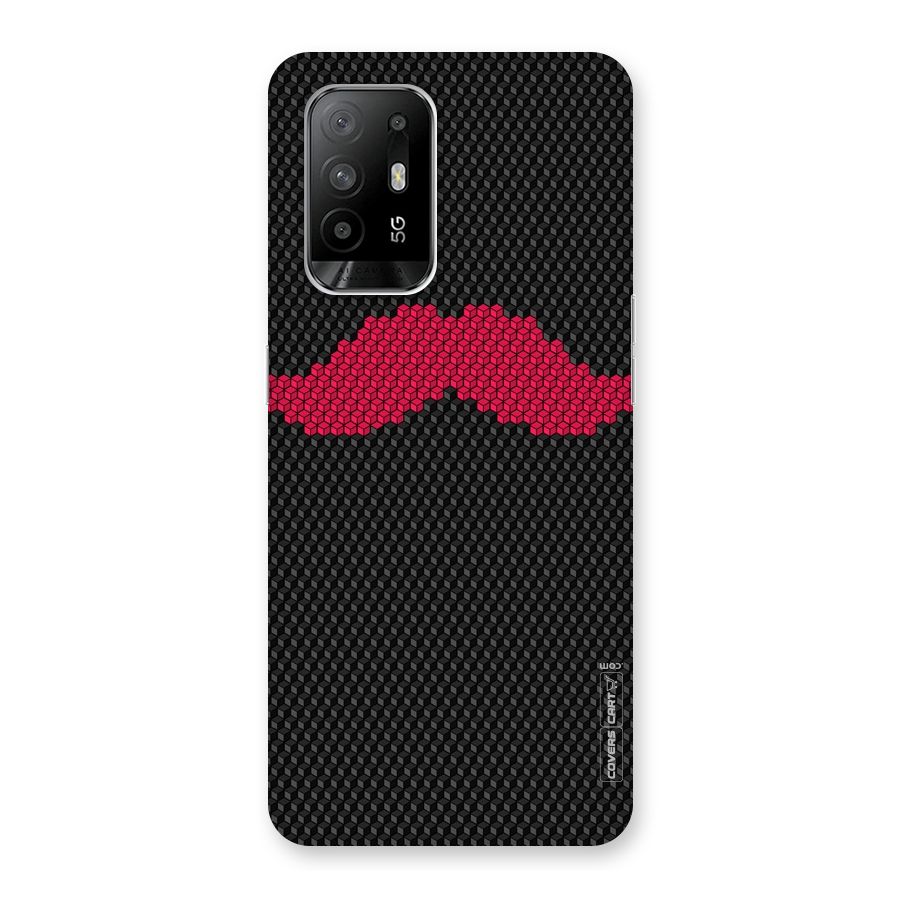Pink Moustache Back Case for Oppo F19 Pro Plus 5G