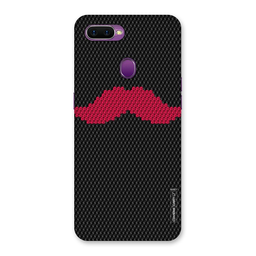 Pink Moustache Back Case for Oppo F9