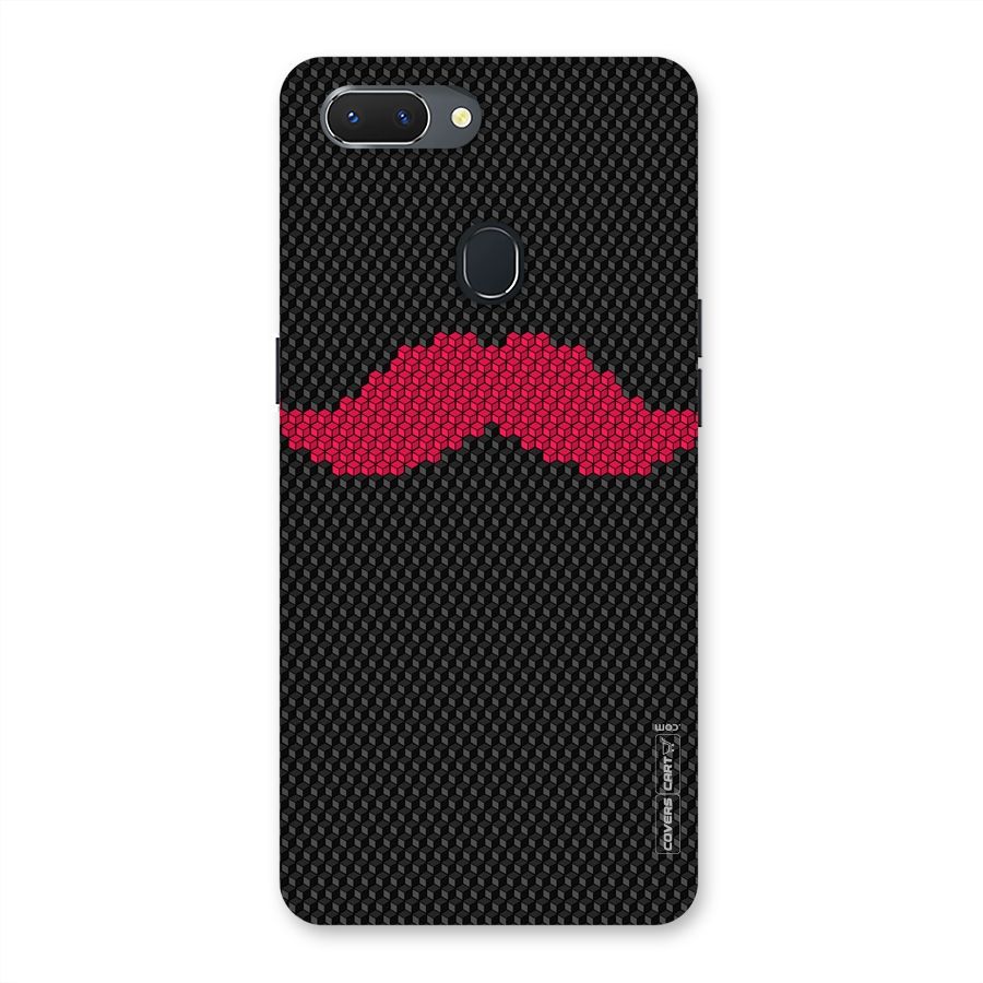 Pink Moustache Back Case for Oppo Realme 2