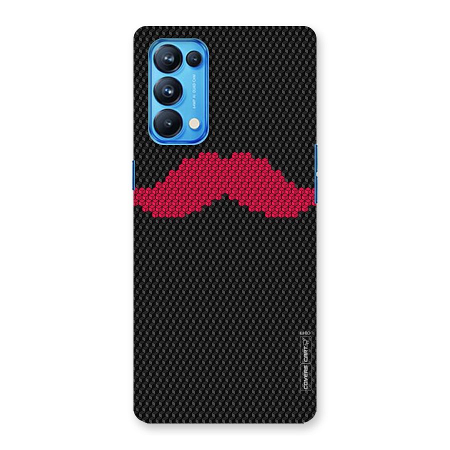 Pink Moustache Back Case for Oppo Reno5 Pro 5G