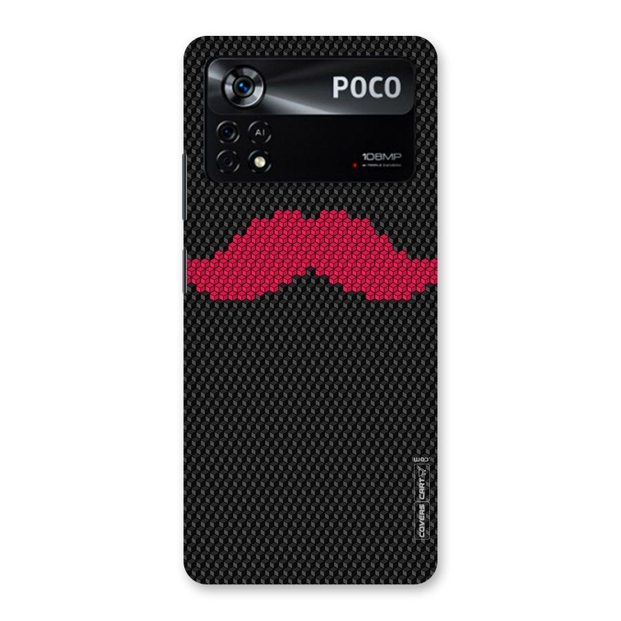 Pink Moustache Back Case for Poco X4 Pro 5G