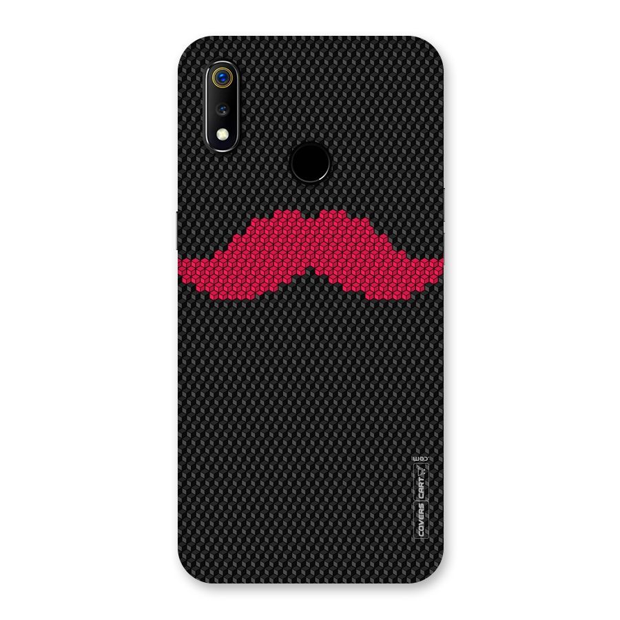 Pink Moustache Back Case for Realme 3