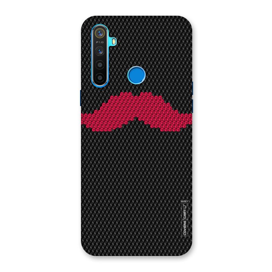Pink Moustache Back Case for Realme 5