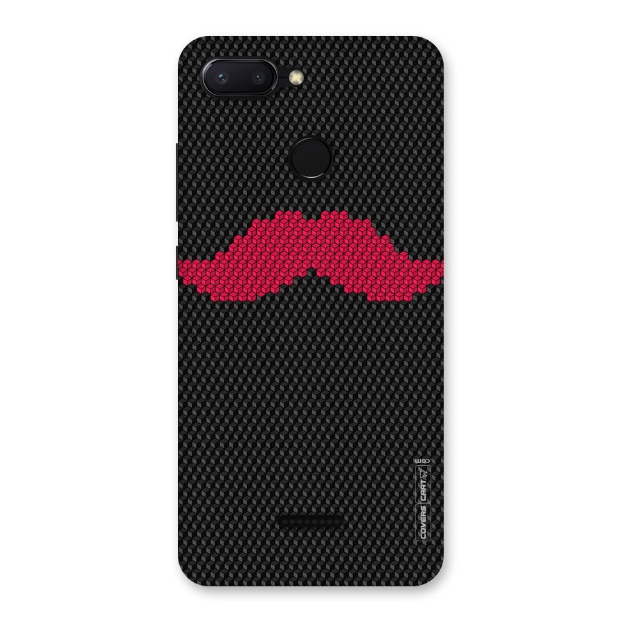 Pink Moustache Back Case for Redmi 6