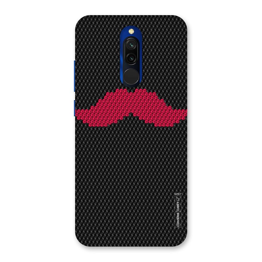 Pink Moustache Back Case for Redmi 8