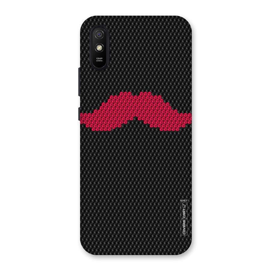 Pink Moustache Back Case for Redmi 9i
