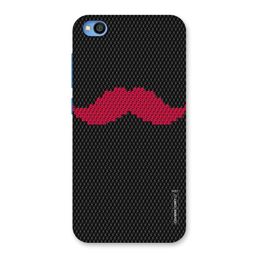Pink Moustache Back Case for Redmi Go