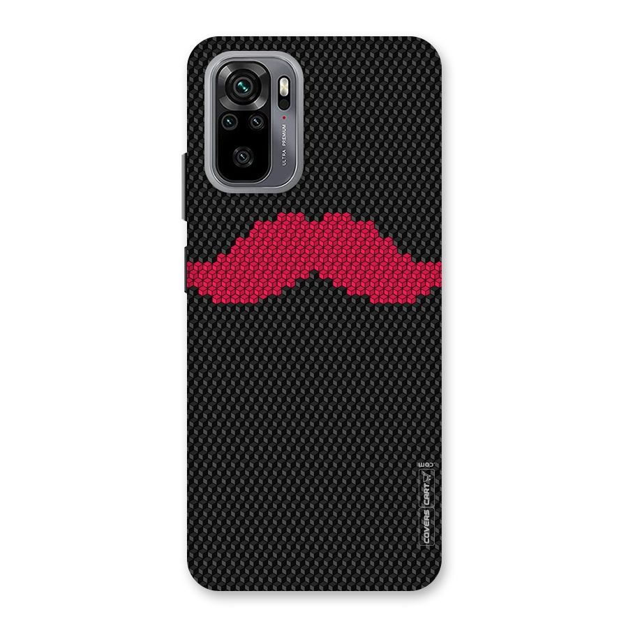 Pink Moustache Back Case for Redmi Note 10
