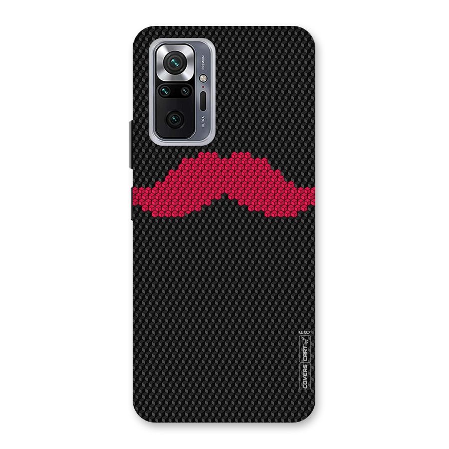 Pink Moustache Back Case for Redmi Note 10 Pro Max