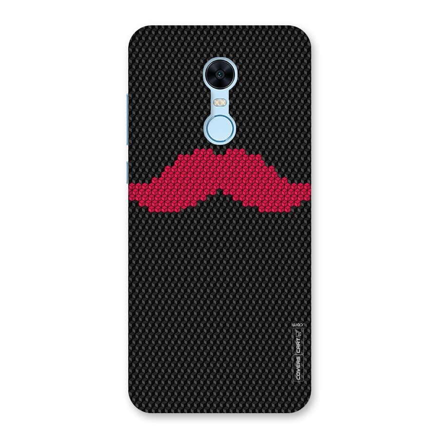 Pink Moustache Back Case for Redmi Note 5