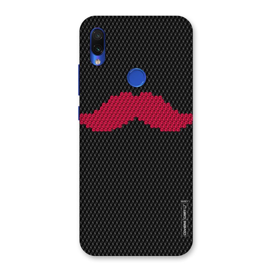 Pink Moustache Back Case for Redmi Note 7S