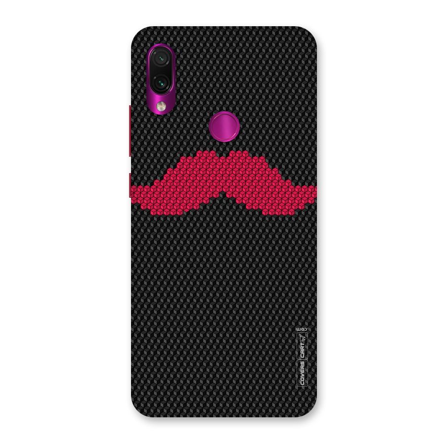 Pink Moustache Back Case for Redmi Note 7 Pro