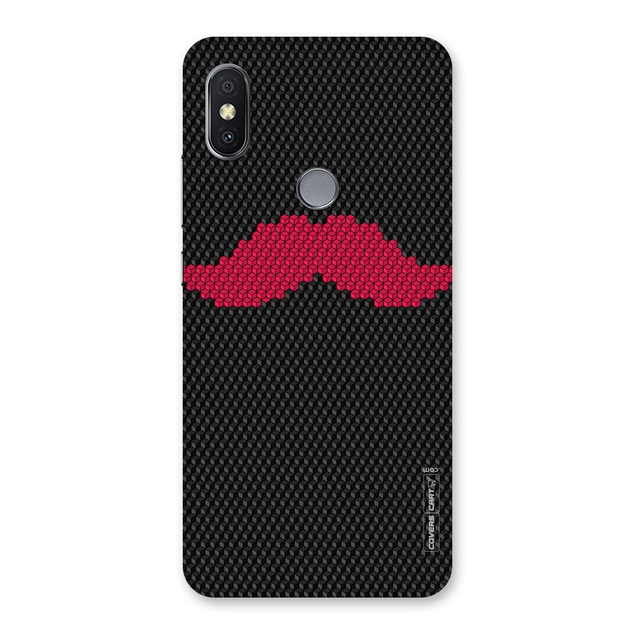 Pink Moustache Back Case for Redmi Y2