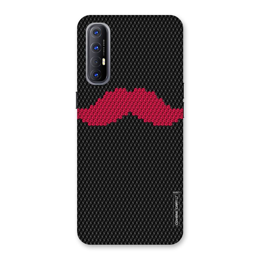 Pink Moustache Back Case for Reno3 Pro