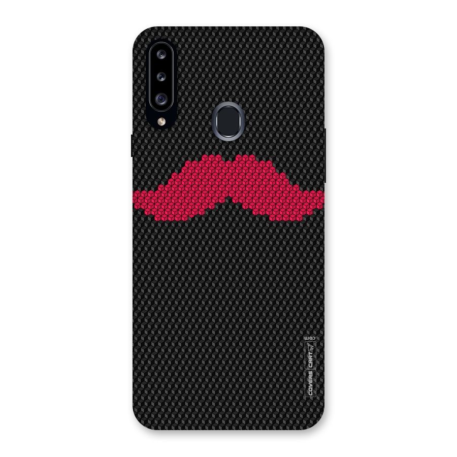 Pink Moustache Back Case for Samsung Galaxy A20s