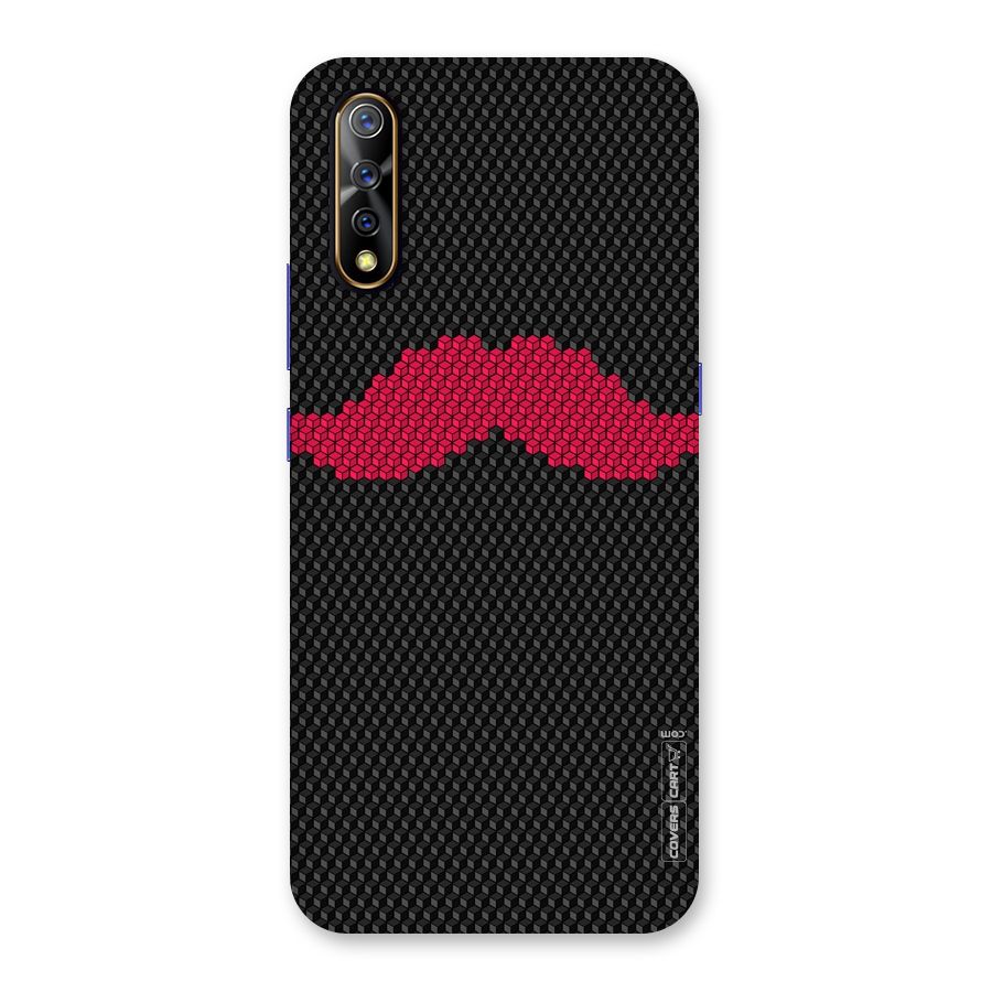 Pink Moustache Back Case for Vivo S1