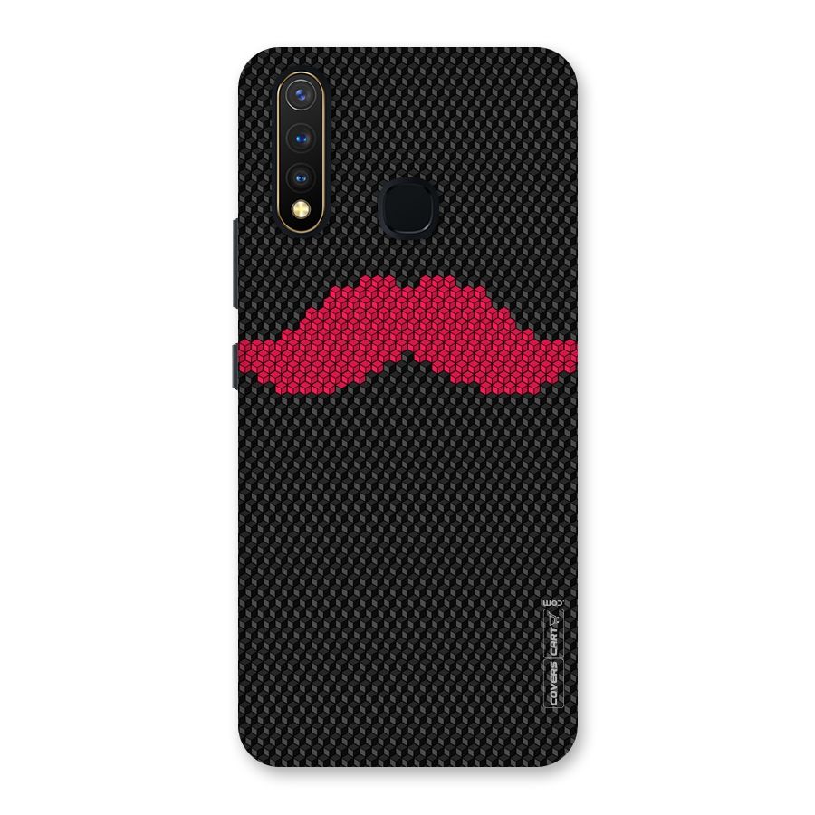 Pink Moustache Back Case for Vivo U20