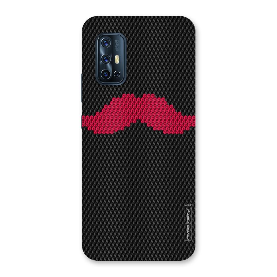 Pink Moustache Back Case for Vivo V17