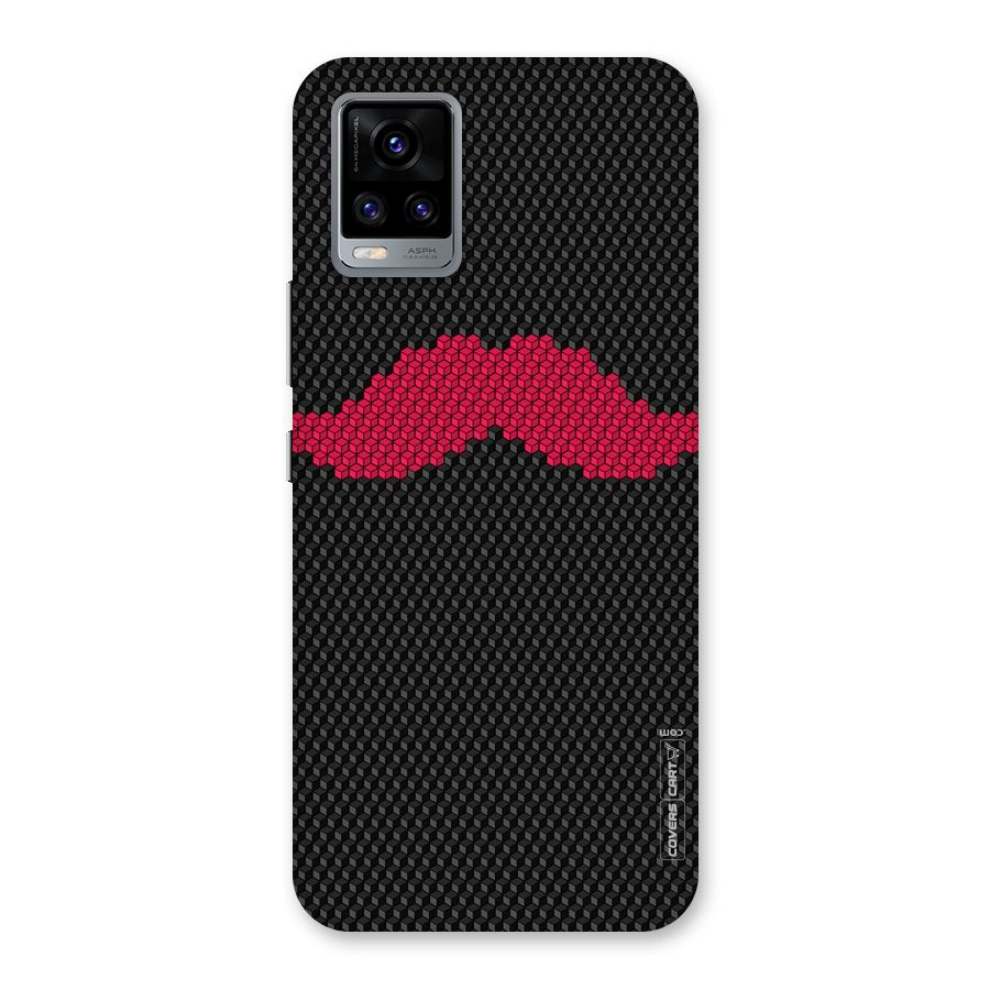 Pink Moustache Back Case for Vivo V20