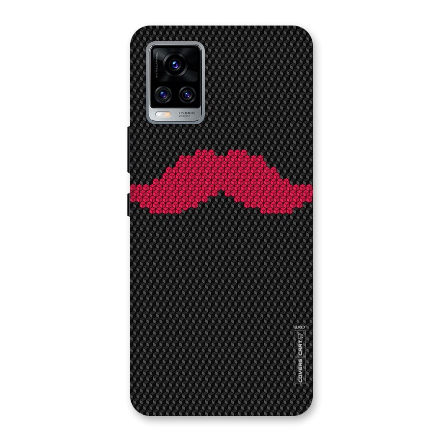 Pink Moustache Back Case for Vivo V20 Pro