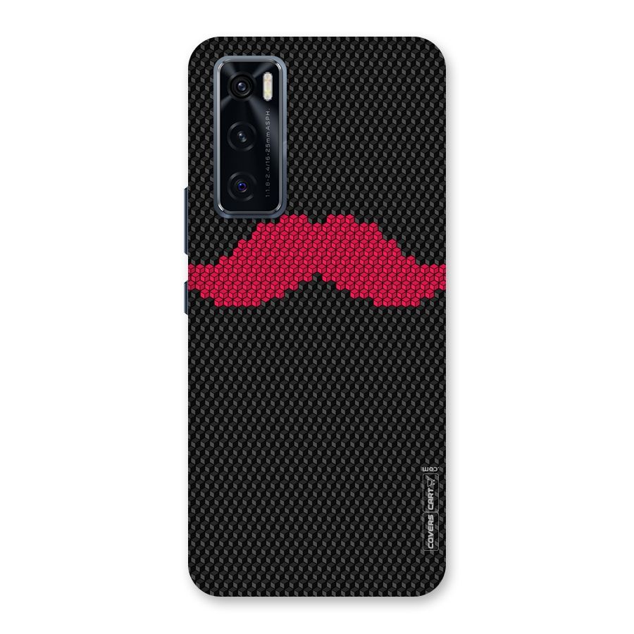 Pink Moustache Back Case for Vivo V20 SE