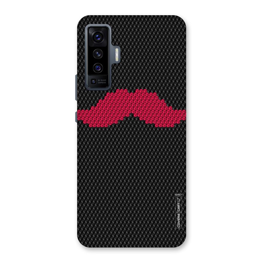 Pink Moustache Back Case for Vivo X50