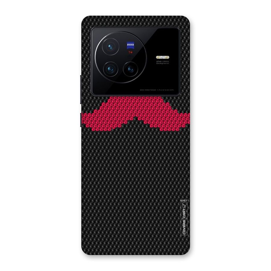 Pink Moustache Back Case for Vivo X80