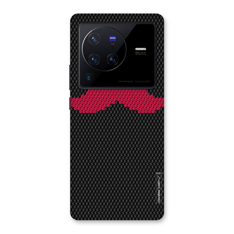 Pink Moustache Back Case for Vivo X80 Pro