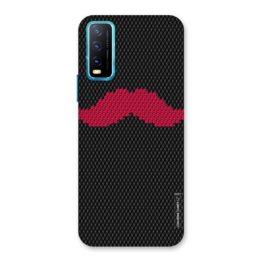 Pink Moustache Back Case for Vivo Y20A