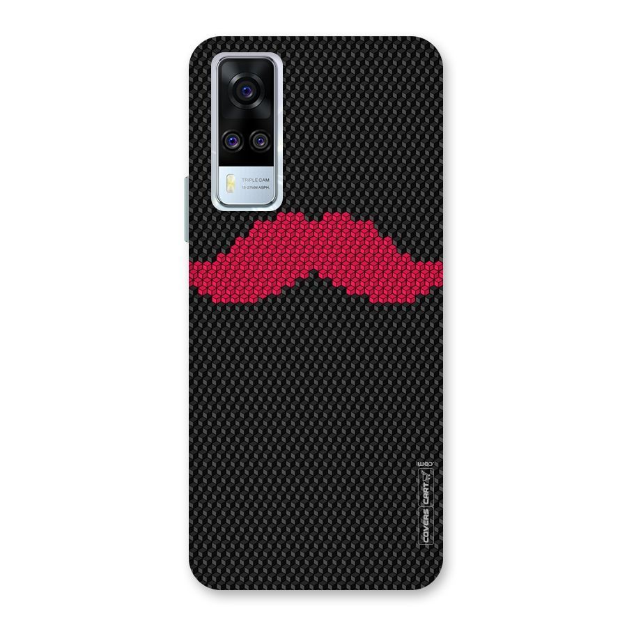 Pink Moustache Back Case for Vivo Y31