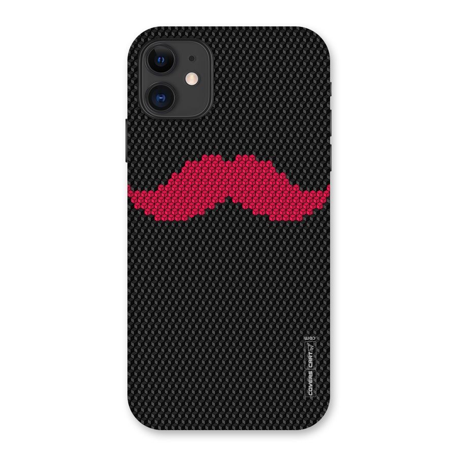 Pink Moustache Back Case for iPhone 11