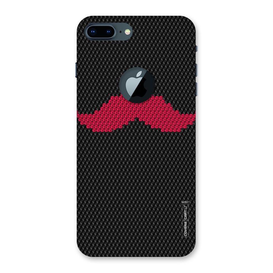 Pink Moustache Back Case for iPhone 7 Plus Logo Cut