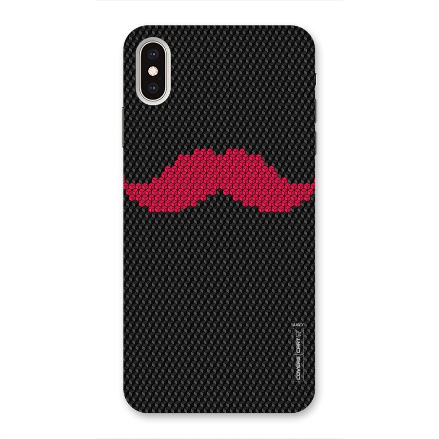 Pink Moustache Back Case for iPhone XS Max