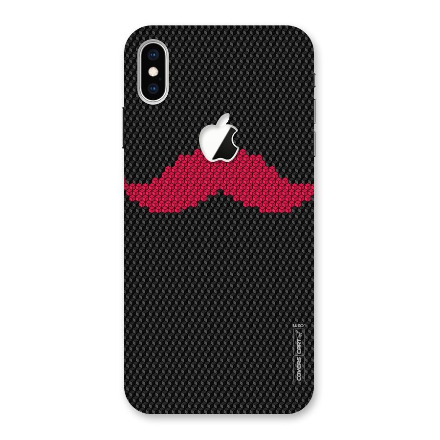 Pink Moustache Back Case for iPhone XS Max Apple Cut