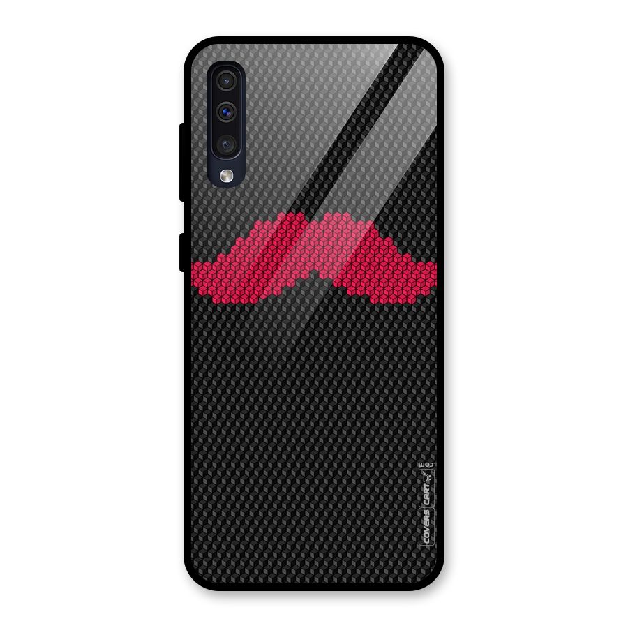 Pink Moustache Glass Back Case for Galaxy A30s