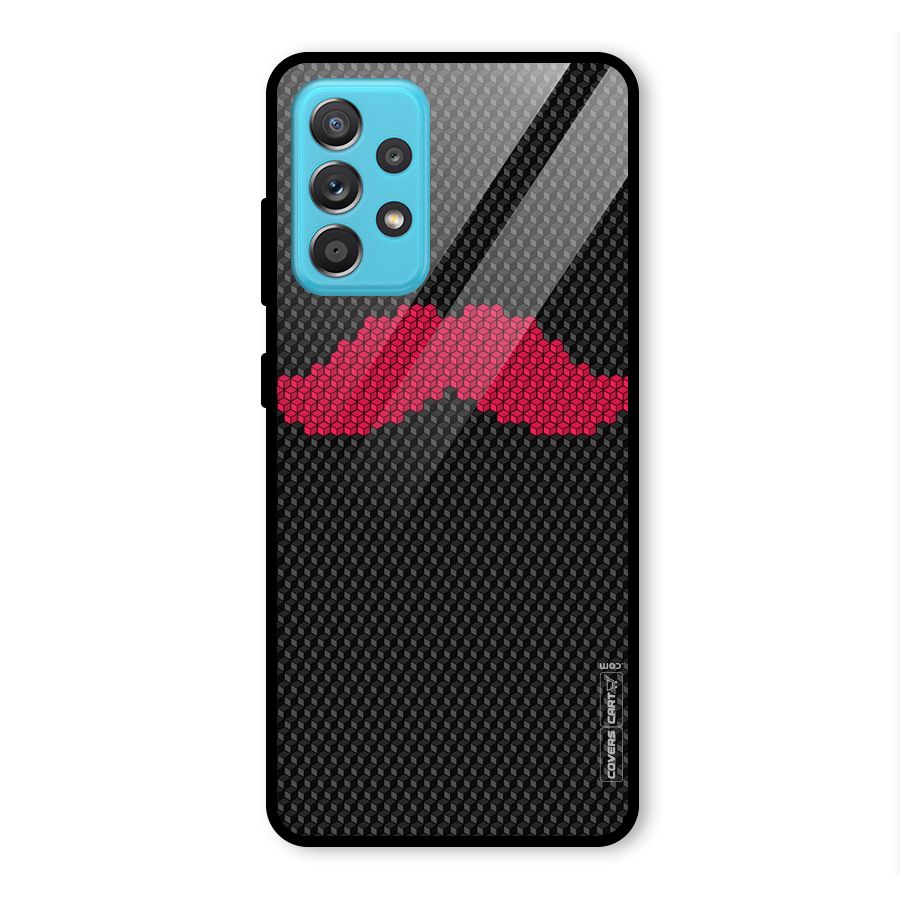 Pink Moustache Glass Back Case for Galaxy A52