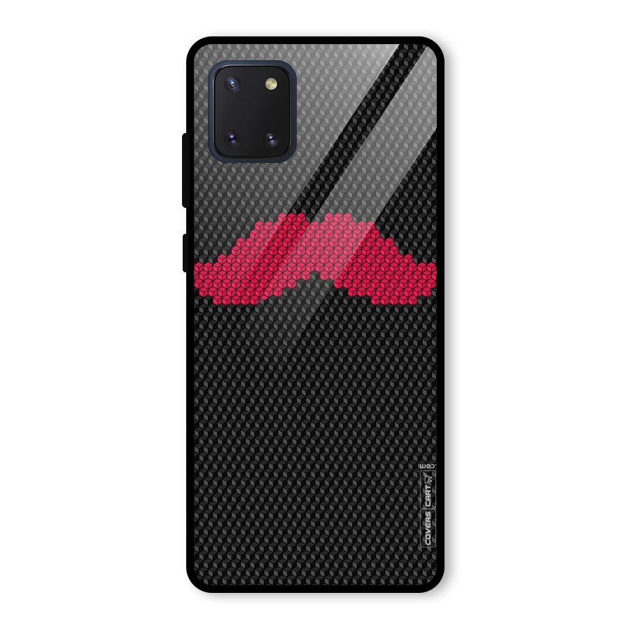 Pink Moustache Glass Back Case for Galaxy Note 10 Lite