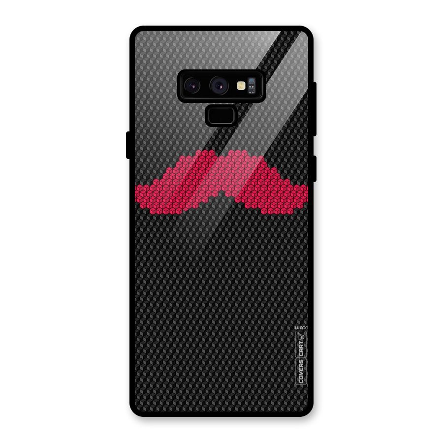 Pink Moustache Glass Back Case for Galaxy Note 9