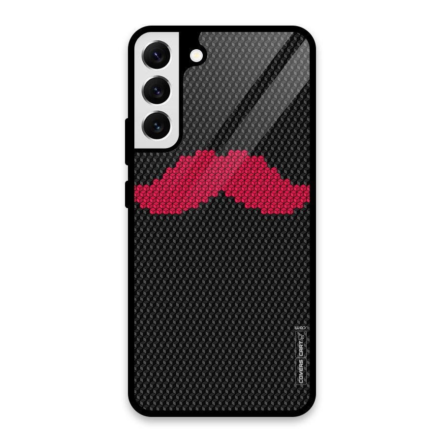 Pink Moustache Glass Back Case for Galaxy S22 Plus 5G